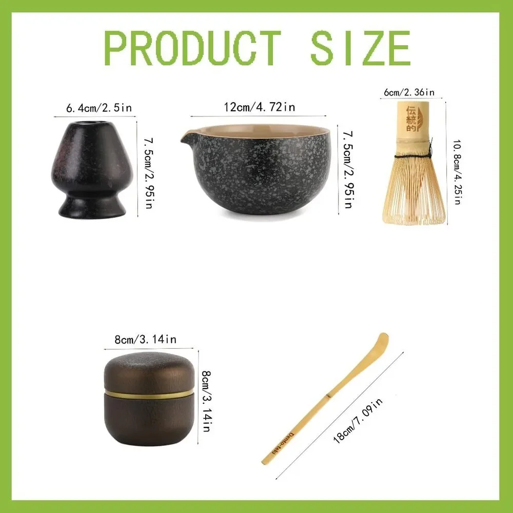 Traditional Japanese Matcha Kit for Ceremonial Preparation 5 pc